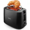 Tostadora Philips con 2 ranuras anchas y soporte para panecillos - 850W
